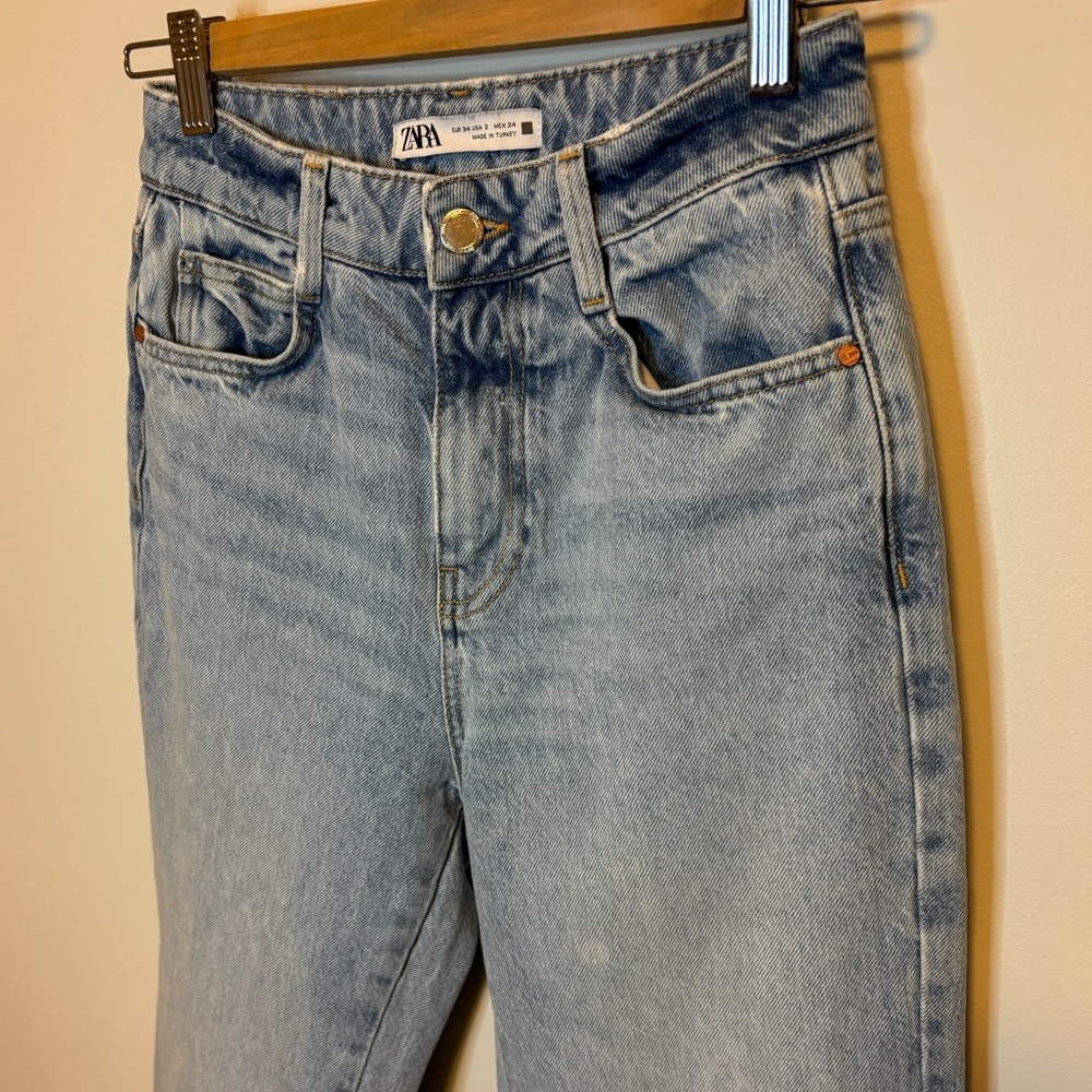Zara Light Blue High Rise Women Jeans